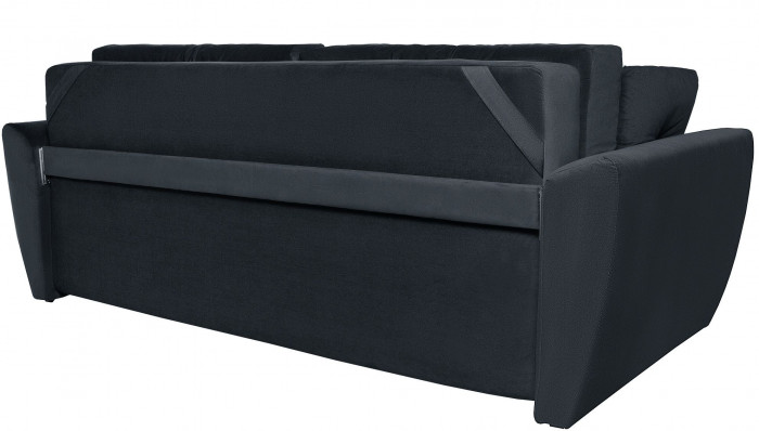 Диван-кровать Амстердам Люкс, 150х195, еврокнижка, пружинный блок, велюр, черный