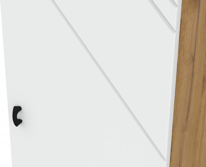 Пенал Байкал, Дуб золотой, Белый матовый