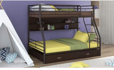 Двухъярусная кровать Гранада-2ПЯ (Ясень шимо светлый, Коричневый)