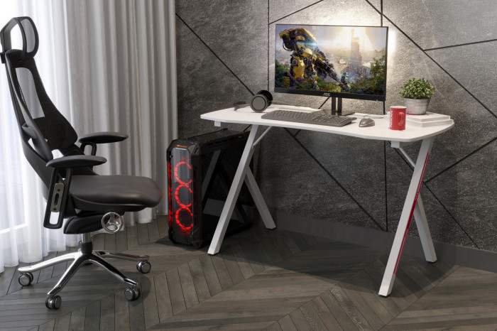 Два игровых стола Мебель--24 GT-2310, цвет белый, ШхГхВ 240х60х73 см.(регулировка высоты столов от 72,5 см. до 73,5 см.)