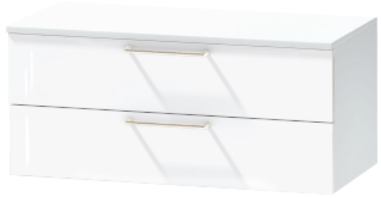 Тумба-5 прикроватная подвесная "Иннэс-7", Белый/Белый глянец