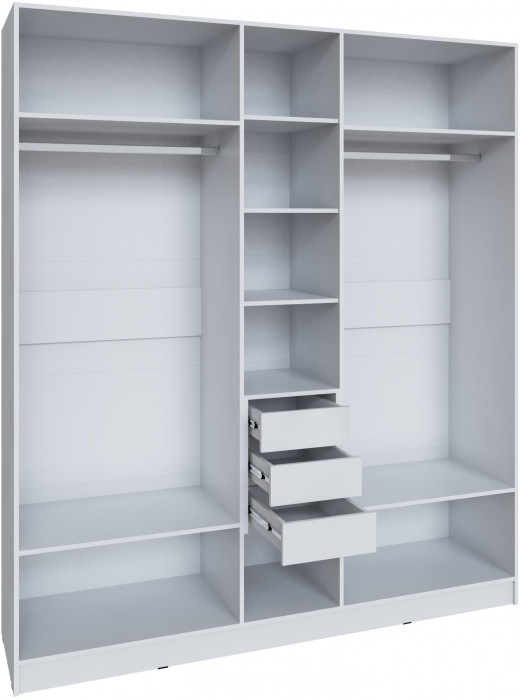 Шкаф Мадрид (2,0) с 3 ящ. внутри без зеркала, Белый