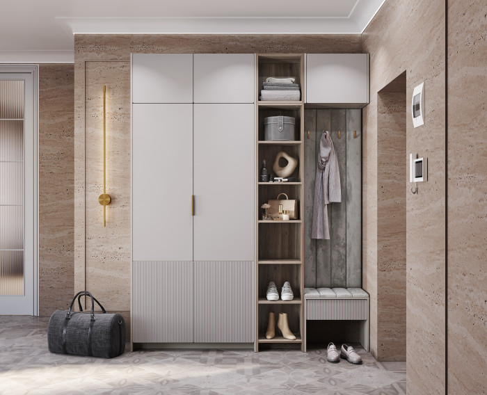 Шкаф 2-х створчатый "Пандора" ШК-01, Кашемир/МФ03