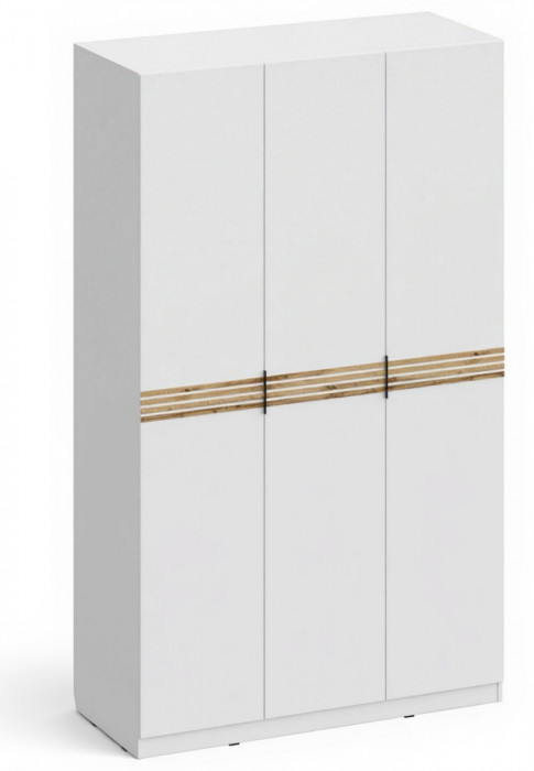 Шкаф 3-х створчатый ШК-4101, Белый/Профиль МДФ Дуб вотан