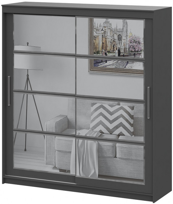 Шкаф-купе №3 2,0м Графит серый