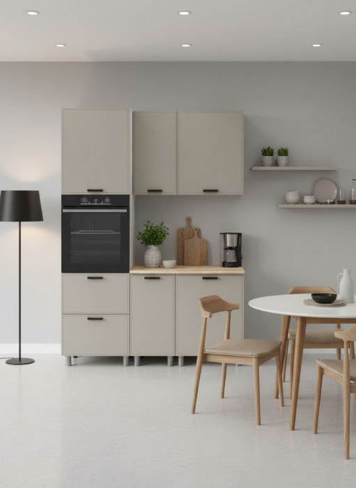 МК Аленушка 1,6м ПД Магнолия Керамика,скоба черный,сонома