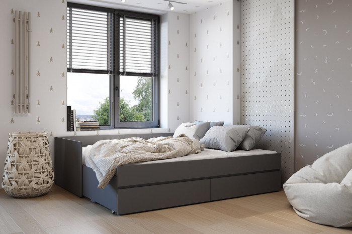 Кровать-трансформер Симпл КР-51, графит