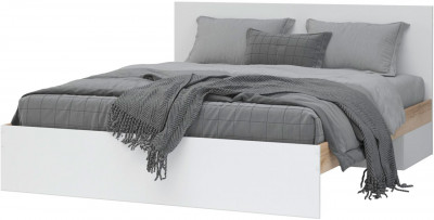 Юкки КР-1600 Кровать 160*200 Дуб делано/Белый