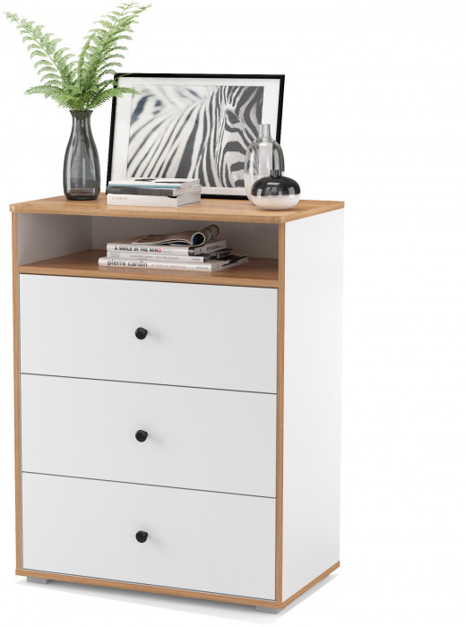 Вуди Компоновка № 47, цвет белый премиум/дуб крафт золотой, ШхГхВ 180х52,7х170 см., универсальная сборка