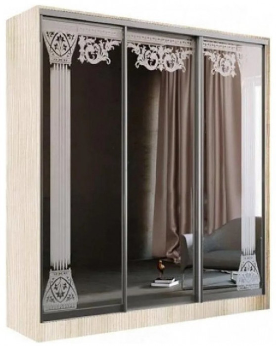 Шкаф-купе Тринити 5 NEW 2000 (Сандал светлый)