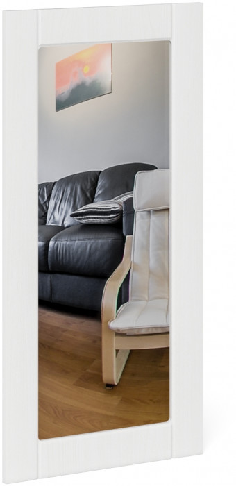 Прихожая П-6 Зеркало, цвет МДФ белое дерево фрезеровка прованс, ШхГхВ 50х1,6х102 см.