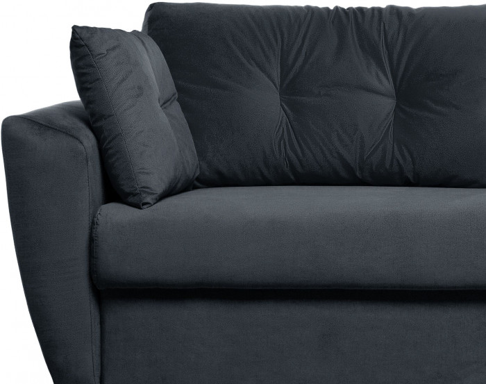 Диван-кровать Амстердам Люкс, 150х195, еврокнижка, независимый пружинный блок, велюр, черный