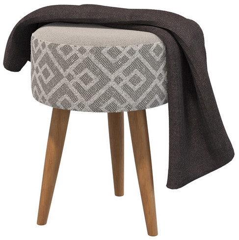 Банкетка 6-5132ТКсерая Юна, ткань серая с рисунком