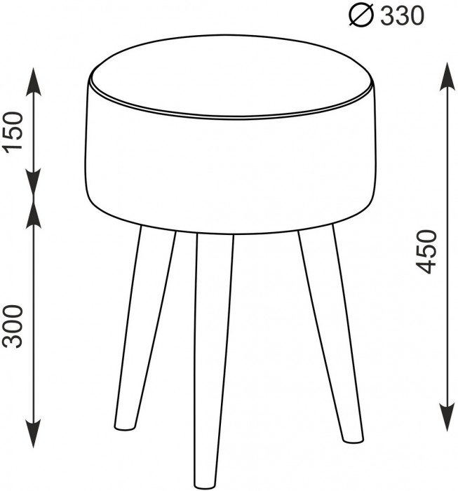 Банкетка 6-5132ТКсерая Юна, ткань серая с рисунком