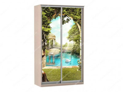 Шкаф купе Модерн 1190х450 2-х дверный фотопечать №3 ясень