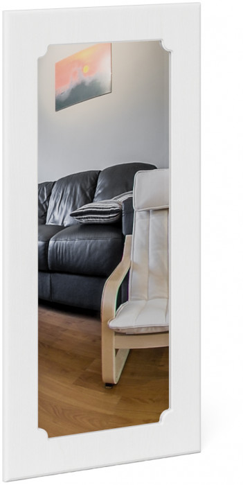 Прихожая П-6 Компоновка № 14, дуб сонома/фасады МДФ белое дерево фрезеровка ромб