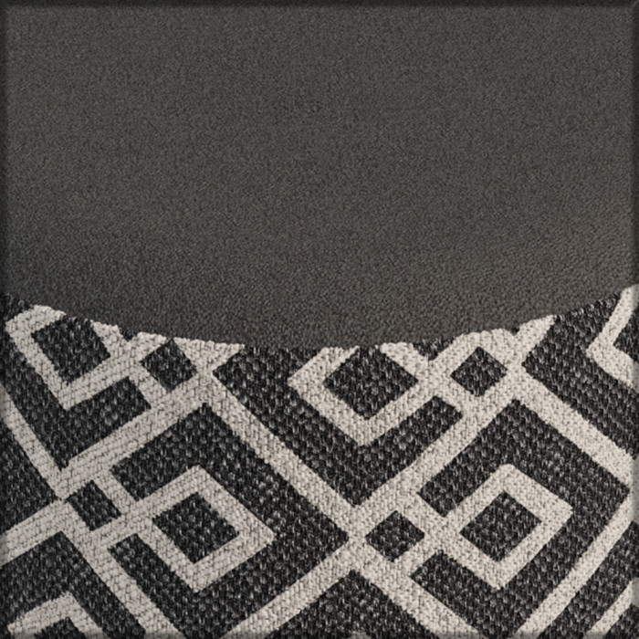 Банкетка 6-5132ТКчёр Юна, ткань чёрная с рисунком