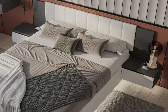 Тумба прикроватная Шарм ТБ-11, Графит, Белый