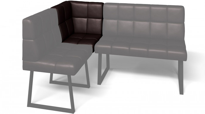 Кухонный диван Реал МУ 590 Умбер/Черный муар