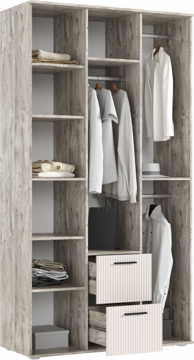 Сильвия Шкаф 3-х створчатый 1200, Кашемир/Дуб Юкон