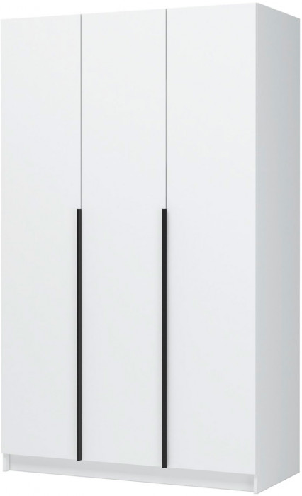 Лион ШК-02 Шкаф 3-х створчатый (1200х2000х550) Белый/Белый