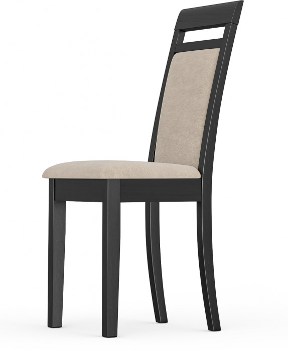 Стул Мебель--24 разборный Гольф-12, цвет венге, обивка ткань велюр капучино 25, ШхГхВ 40х40х100 см., от пола до верха сиденья 47 см. (мягкая спинка)