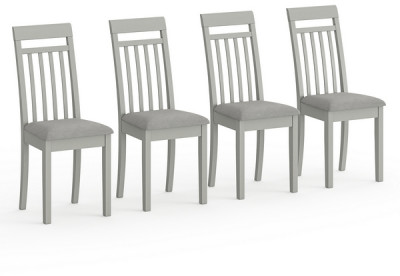 Четыре стула Мебель--24 Гольф-11 разборных, цвет серый, обивка ткань велюр серый 63, ШхГхВ 40х40х100 см., от пола до верха сиденья 47 см.