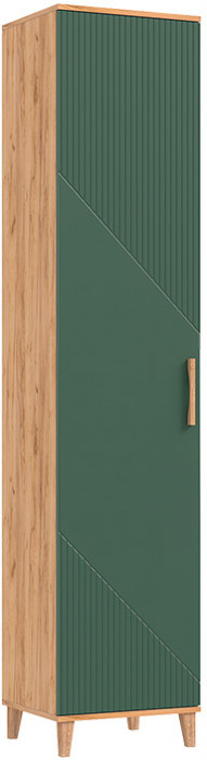 Модульная прихожая Ирис, Крафт золотой/Браш мени грин