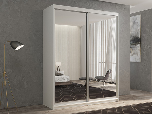 Шкаф-купе Кааппи 1 Белый Бриллиант 120х60х230 см