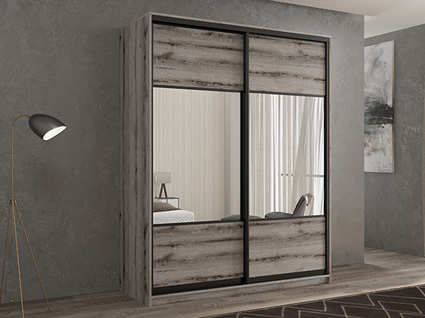 Шкаф-купе Кааппи 6 Эвок Окаменелый 100х45х230 см