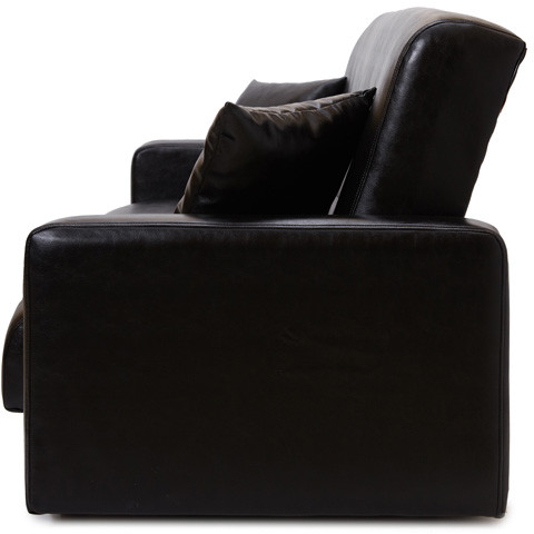 Диван-кровать Аккорд 140х190, книжка, экокожа, цвет черный