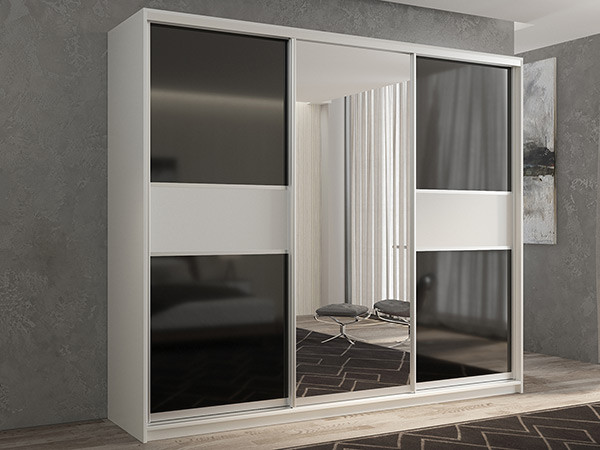 Шкаф-купе Кааппи 9 Белый Бриллиант 240х60х230 см