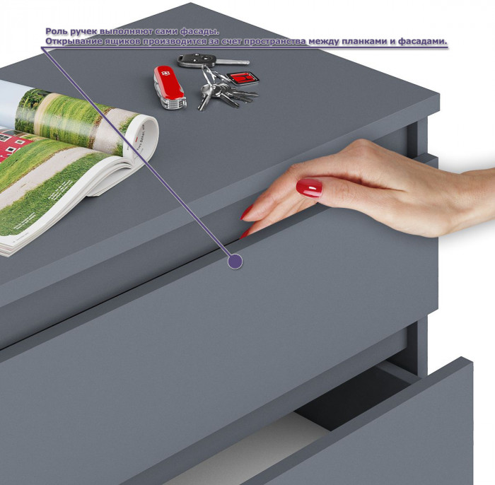 Мори компьютерный стол МС-16 левый + Шкаф МШ800.1, графит