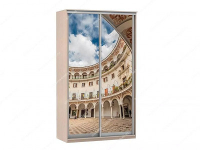 Шкаф купе Модерн 905х450 2-х дверный фотопечать №2 ясень