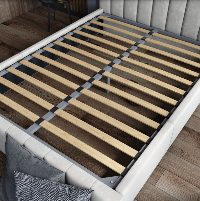 Нега Кровать интерьерная 180 серый, ортопед