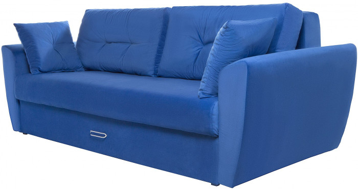 Диван-кровать Амстердам Люкс, 150х195, еврокнижка, независимый пружинный блок, велюр, синий