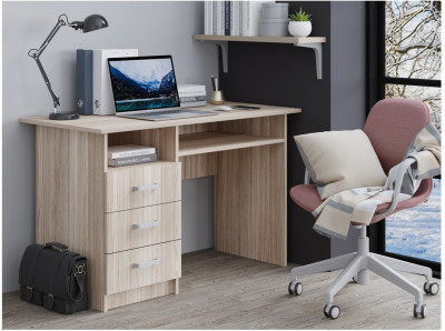 Стол письменный ПС-02 (с ящиками) (Ясень шимо светлый)