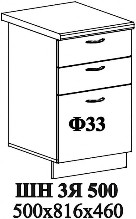 Ф-33 Катрин (ШН3Я 500) МДФ софт вайт