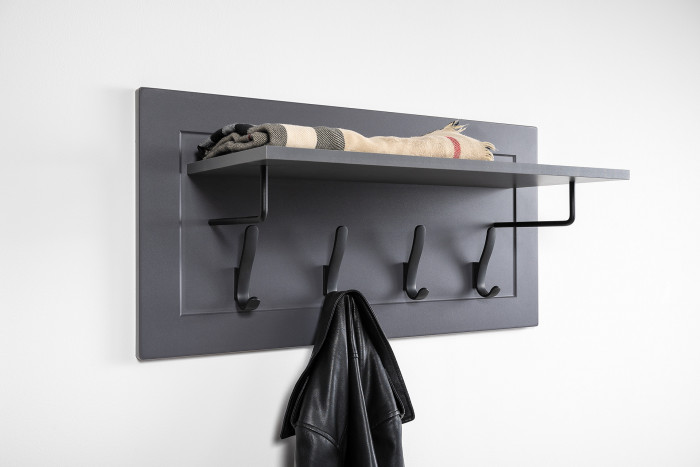 Остин Прихожая 39, цвет серый графит/дуб крафт золотой, ШхГхВ 240х54,3х229,6 см., универсальная сборка