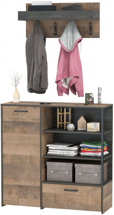 Трувор 13.307.01 Комод + 15.04 Вешалка, дуб гранж песочный/интра