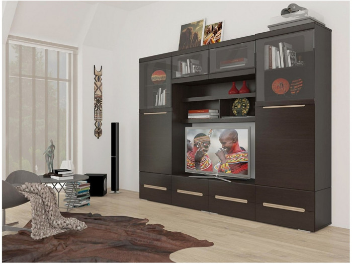 Гостиная Эколь Вариант №2 (Сандал светлый)