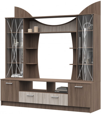 Гостиная ОЛЬБИЯ центральная секция шимо темный/шимо светлый