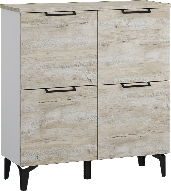 Модульная прихожая Чикаго, набор 2, Дуб юкон/Белый