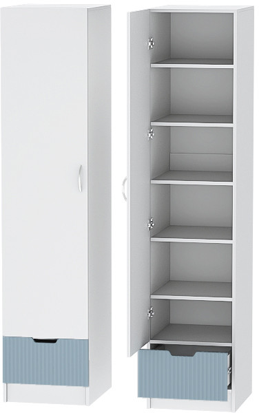 Детская комната Бриз МДФ, набор 9, Белый/Антарктида (Полосы)