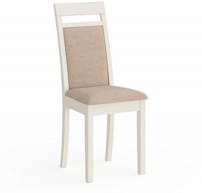 Стул Мебель--24 разборный Гольф-12, цвет слоновая кость, обивка ткань велюр бежевый 05, 40х40х100 см., от пола до верха сиденья 47 см. (мягкая спинка)