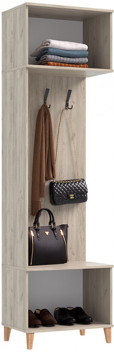 Модульная прихожая Ирис, Крафт серый/Кашемир