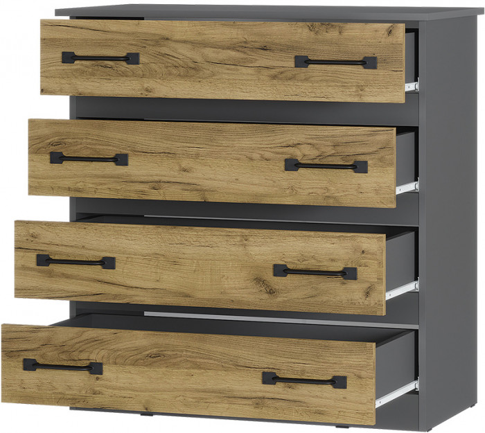 Комод "Лофт" графит/крафт