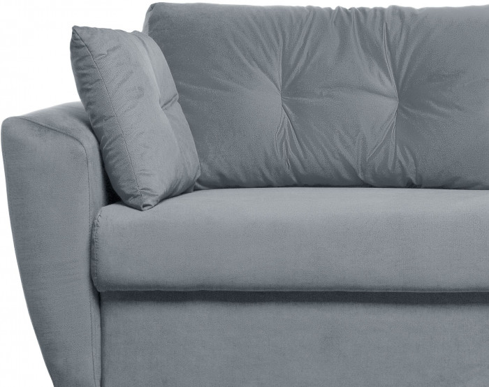 Диван-кровать Амстердам Люкс, 160х195, еврокнижка, пружинный блок, велюр, серый