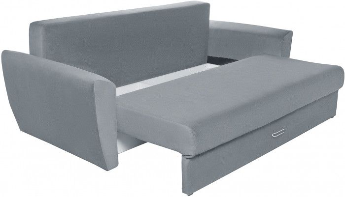 Диван-кровать Амстердам Люкс, 160х195, еврокнижка, пружинный блок, велюр, серый