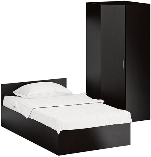 Кровать 1200 + угловой шкаф Стандарт, венге